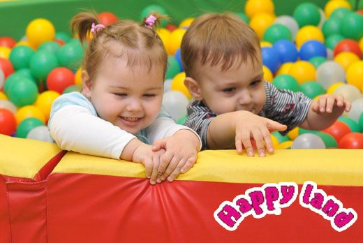 Посещение детского игрового клуба со скидкой 50% в городке «Happy Land»