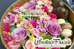 Скидка 50% на цветы в шляпных коробках, букеты, корзины и композиции в магазине «ЦветкоfSкий»